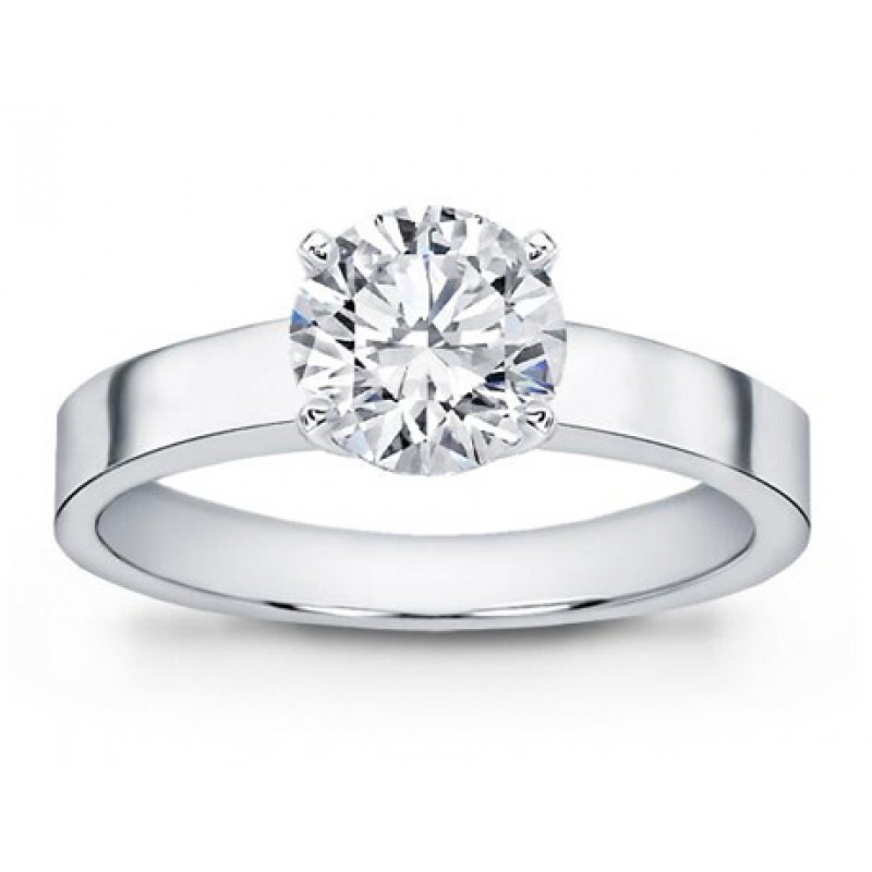 Ring Style - Solitaire Engagement Ring with Cut-Out Matching Wedding B -  Aurora Designer