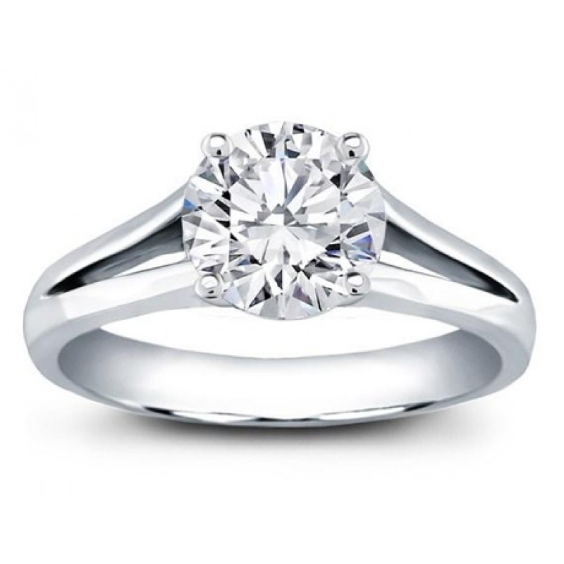 Split shank shop solitaire engagement ring
