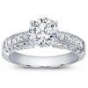Pave And Princess Cut Diamond Setting Ring