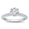 Pave Knife Edge Engagement Setting Ring