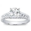 Pave Engagement Setting For Round Diamond Ring