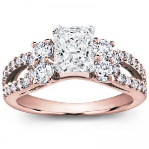 Round And Pave Setting Engagement Setting