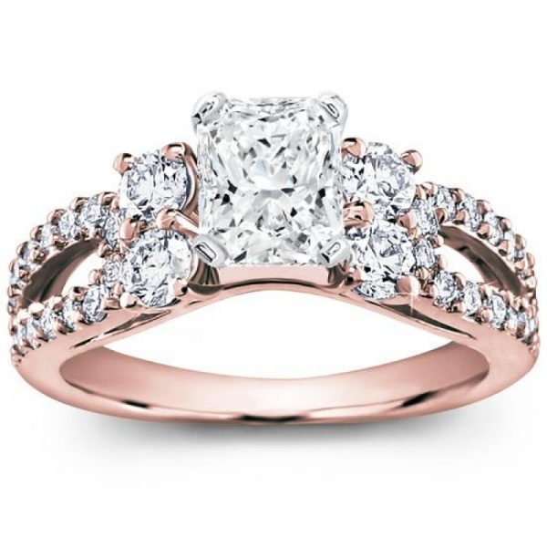 Round And Pave Setting Engagement Setting