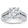 Pave Split Shank Setting For Round Diamond