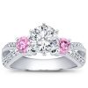 Pink Saphhire Accented Engagement Setting