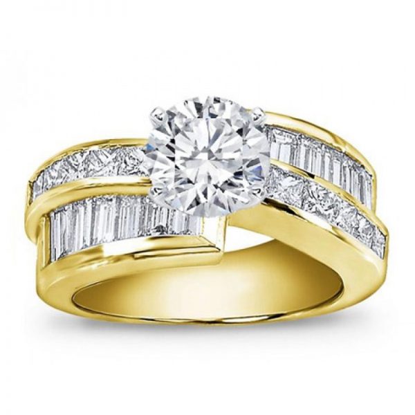 Princess Cut And Baguette Setting