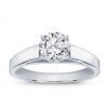 Flat Edge Cathedral Setting Diamond Ring