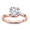 Solitaire Swirl Rose Gold Engagement Setting
